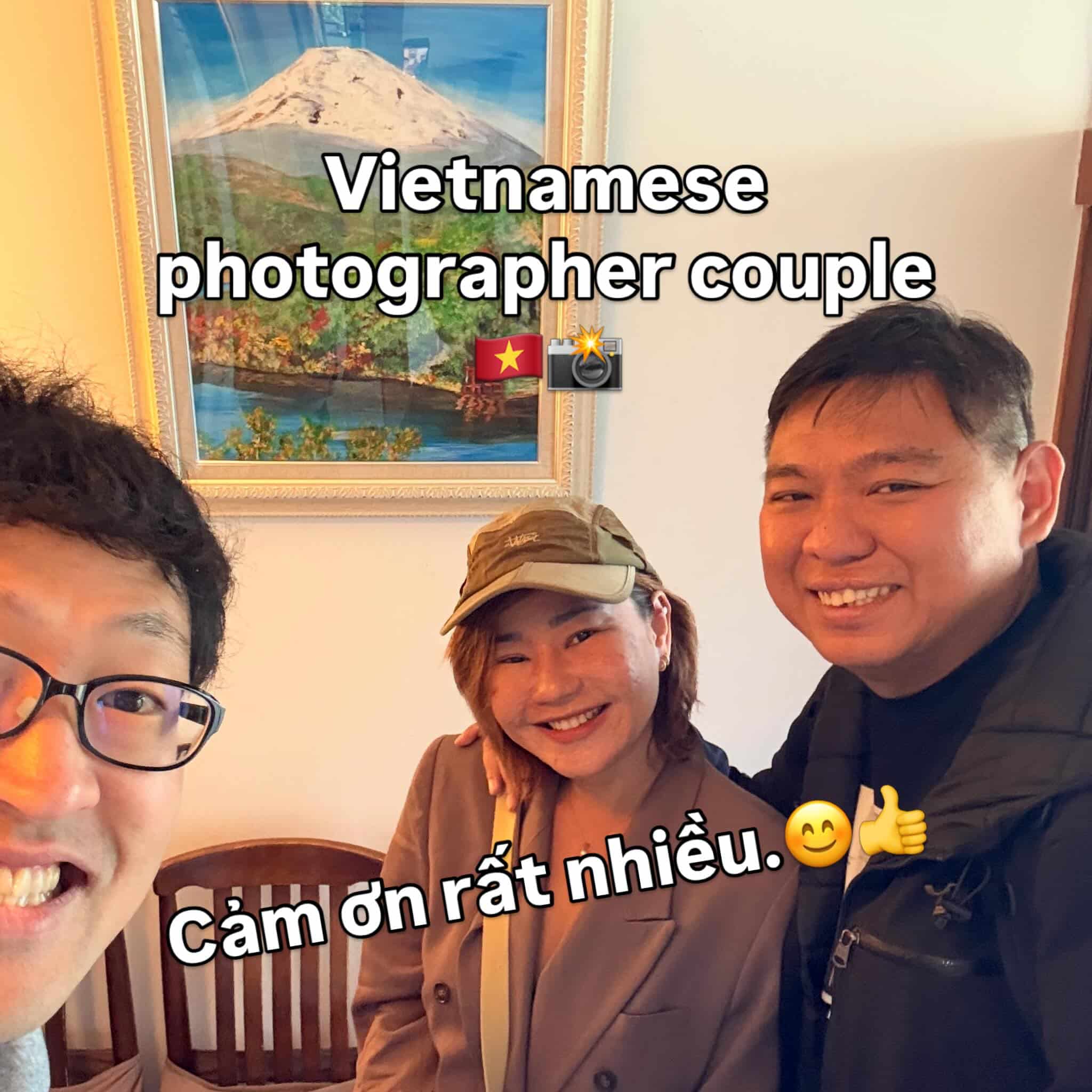 A photographer couple from Vietnam 🇻🇳😊

They’re planning to launch a photo tour in Hakone 📸✨
We’re excited to see their project come to life!

Thank you so much for staying with us 😆
We’d love to hear from you once the details are ready 💌

ベトナムからお越しのフォトグラファーカップル🇻🇳😊

箱根でフォトツアーを企画中とのこと📸✨
どんなツアーになるのかとても楽しみです！

ご滞在いただきありがとうございました😆
詳細が決まりましたら、ぜひご連絡ください💌

#hakone 
#japantravel 
#photographytrip 
#hiddenjapan 
#hakonestay
